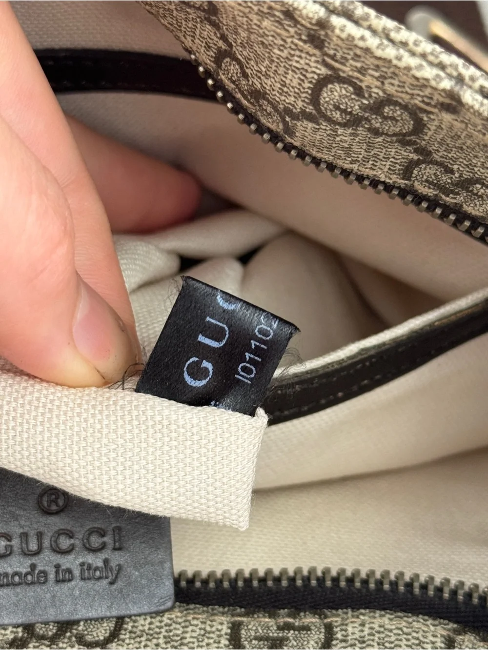 Gucci Flat GG Supreme Brown GG Canvas Crossbody Bag